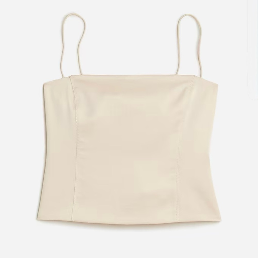 J. Crew Bustier top in stretch satin